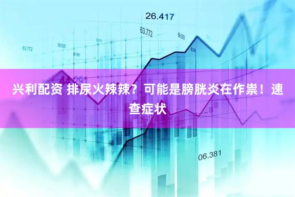 兴利配资 排尿火辣辣？可能是膀胱炎在作祟！速查症状